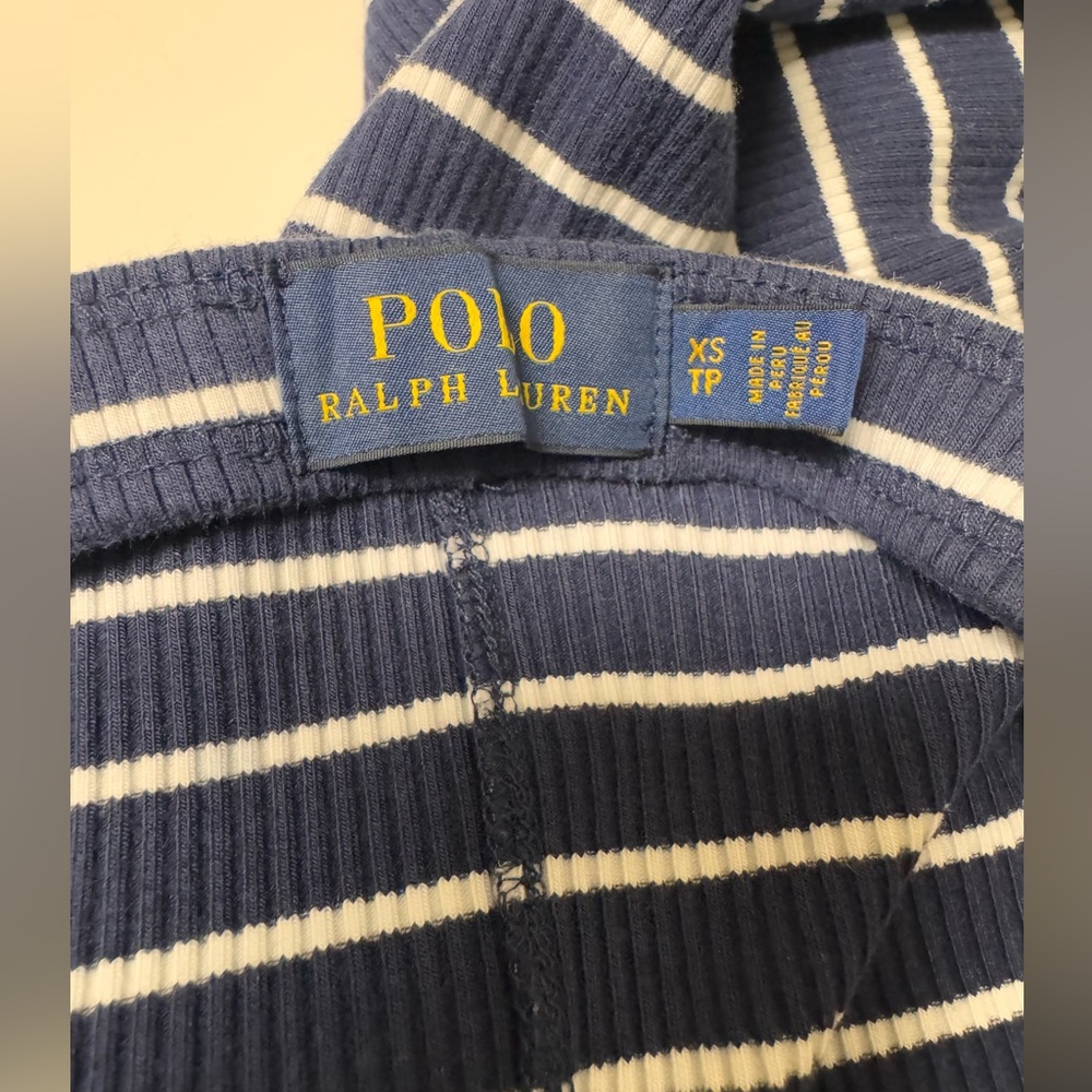 Polo Ralph Lauren Navy Blue and White Stripes Pencil Skirt - Picture 9 of 9